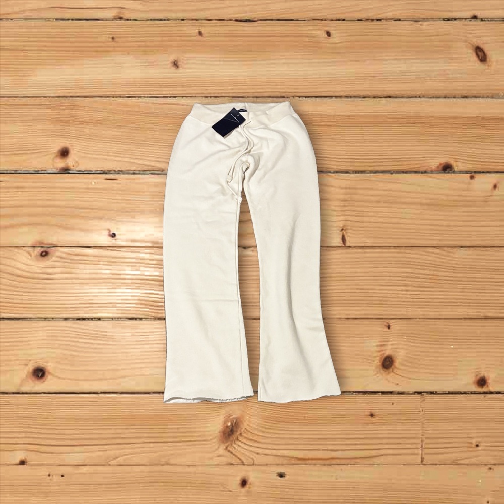 Brandy Melville Off-White Wide Leg SweatPants